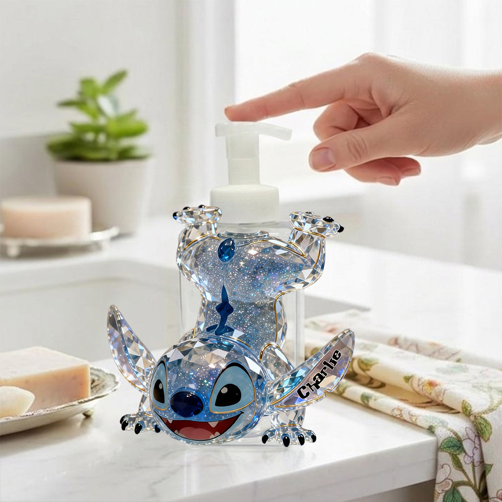 Cute Blue Alien - Personalized Ohana Soap Dispenser