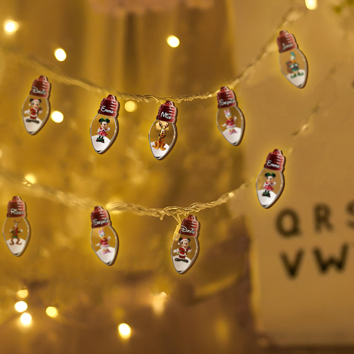 Magical Christmas 2025 - Personalized Mouse String Lights
