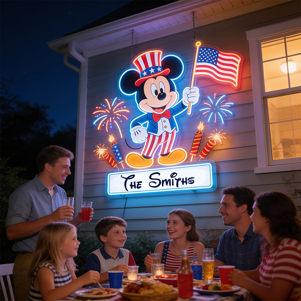 Special Day Celabration - Personalized Mouse Neon LED Light Sign