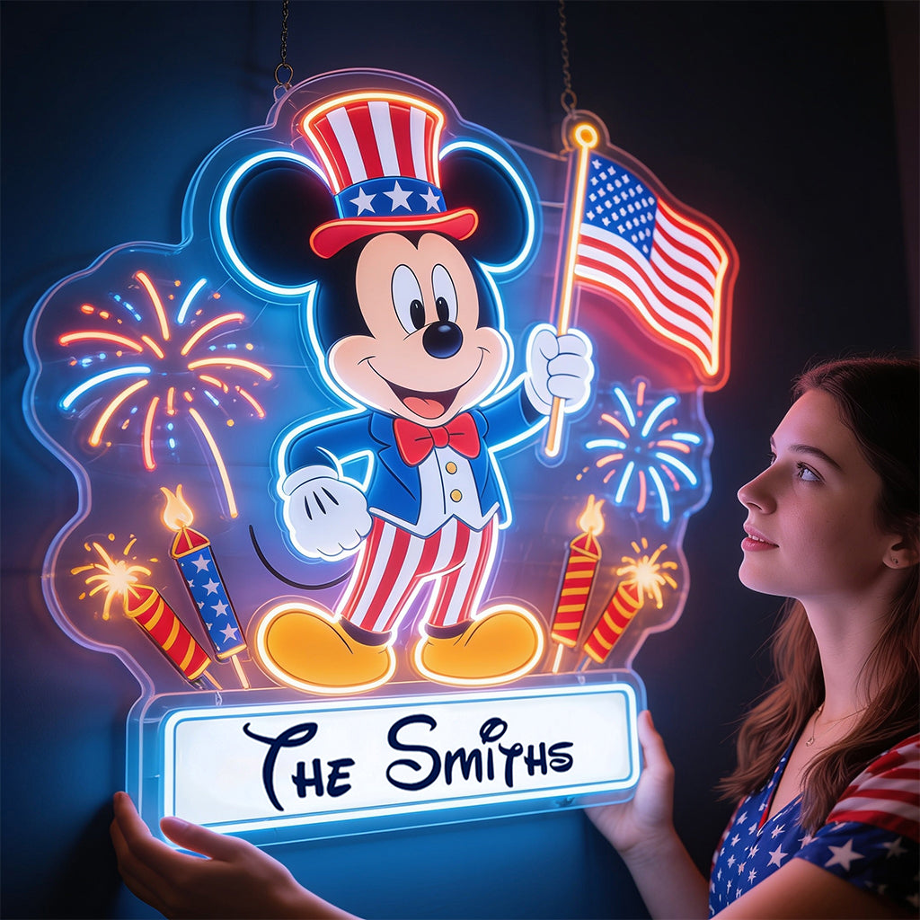 Special Day Celabration - Personalized Mouse Neon LED Light Sign