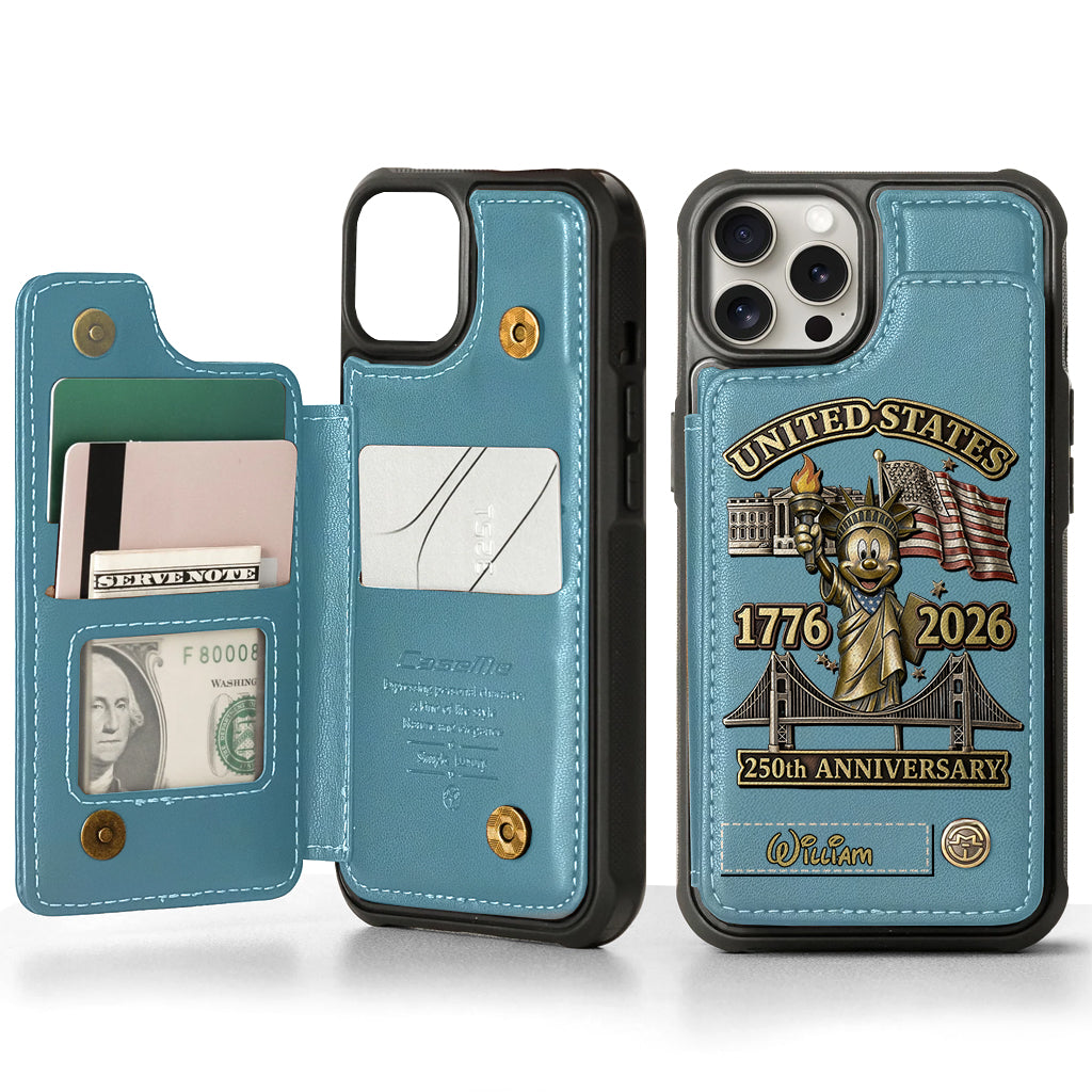 250 Years Of Freedom 1776 2026 - Personalized Mouse Wallet Phone Case