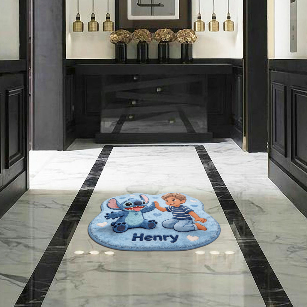 Best Friends - Personalized Ohana Shaped Doormat/ Rug