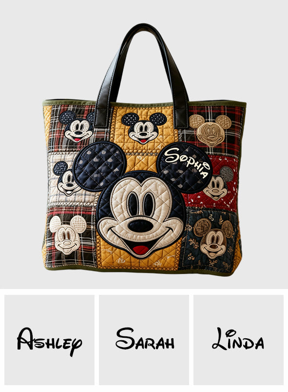 Magical Time - Personalized Mouse Quilted Tote Bag
