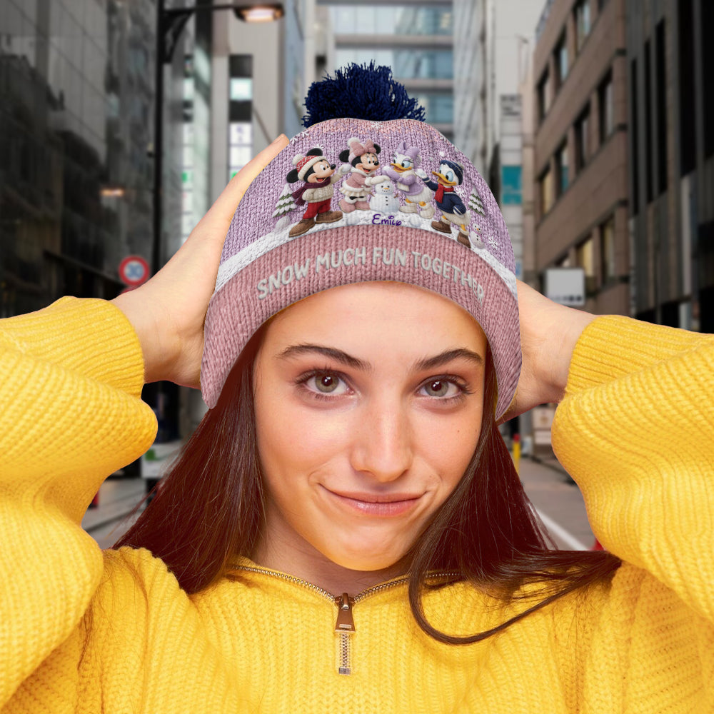 Snow Much Fun Together - Personalized Mouse Beanie Hat