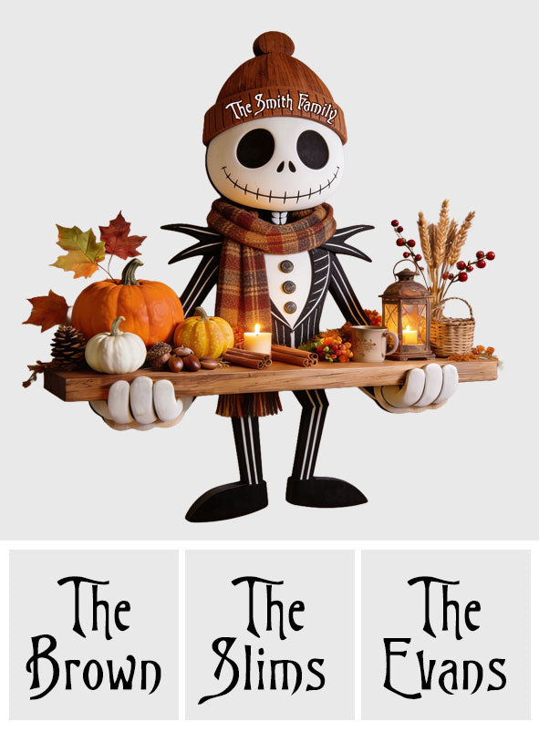 It's The Most Beautiful Time Of The Year - Personalized Nightmare Wooden Floating Shelf