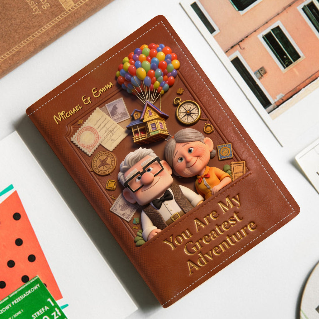 You Are My Greatest Adventure - Personalized Up Movie Couple Passport Holder & Luggage Tag Set