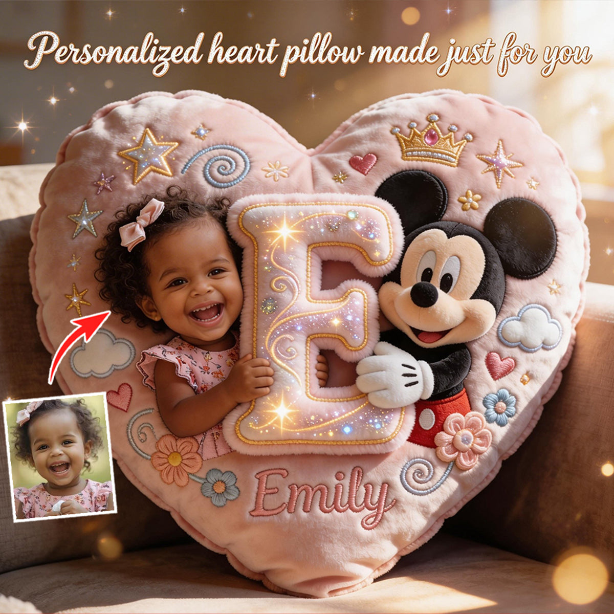 Cartoon Magical Mouse - Personalized Mouse Premium Faux Fur Pillow
