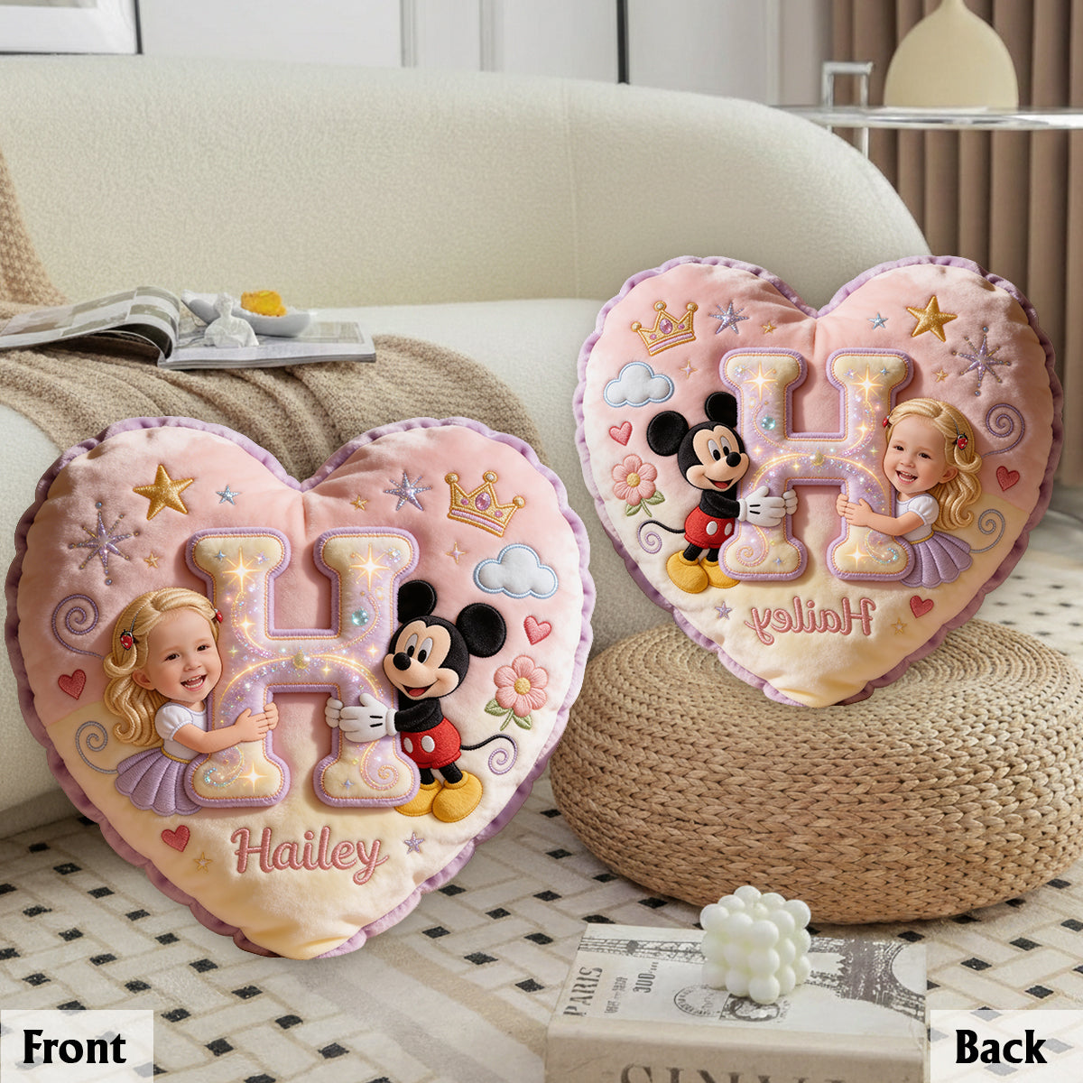 Cartoon Magical Mouse - Personalized Mouse Premium Faux Fur Pillow
