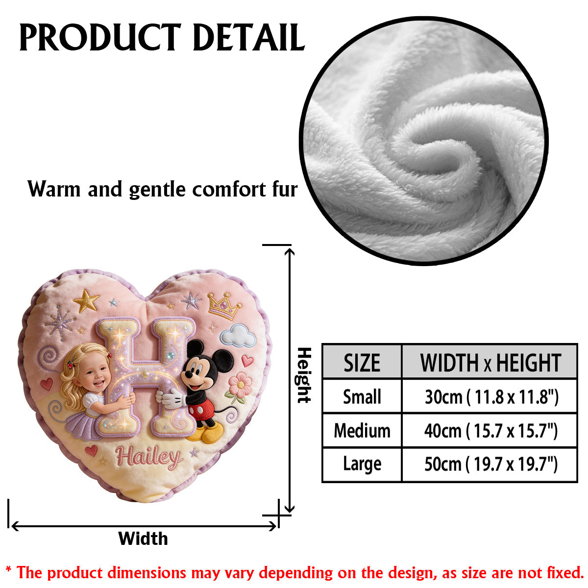 Cartoon Magical Mouse - Personalized Mouse Premium Faux Fur Pillow