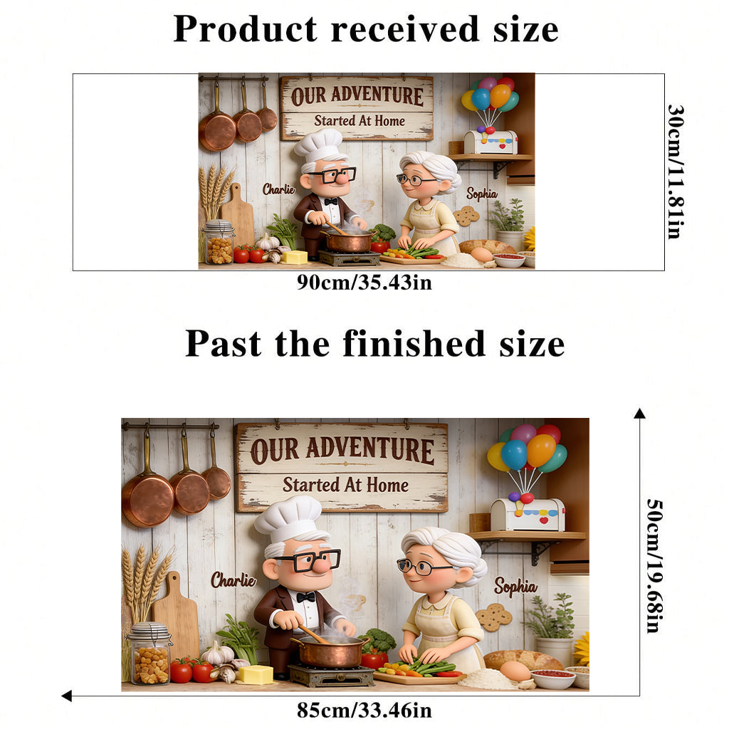 Old Couple Oil-Proof Backsplash Decal - Personalized Up Movie Couple Wall Decal