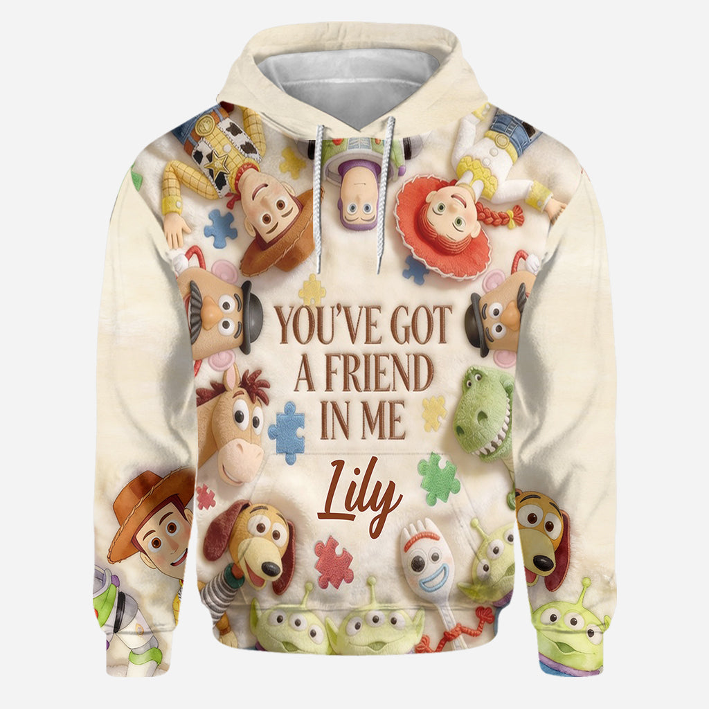You've Got A Friend In Me - Personalized Autism Awareness Hoodie and Leggings