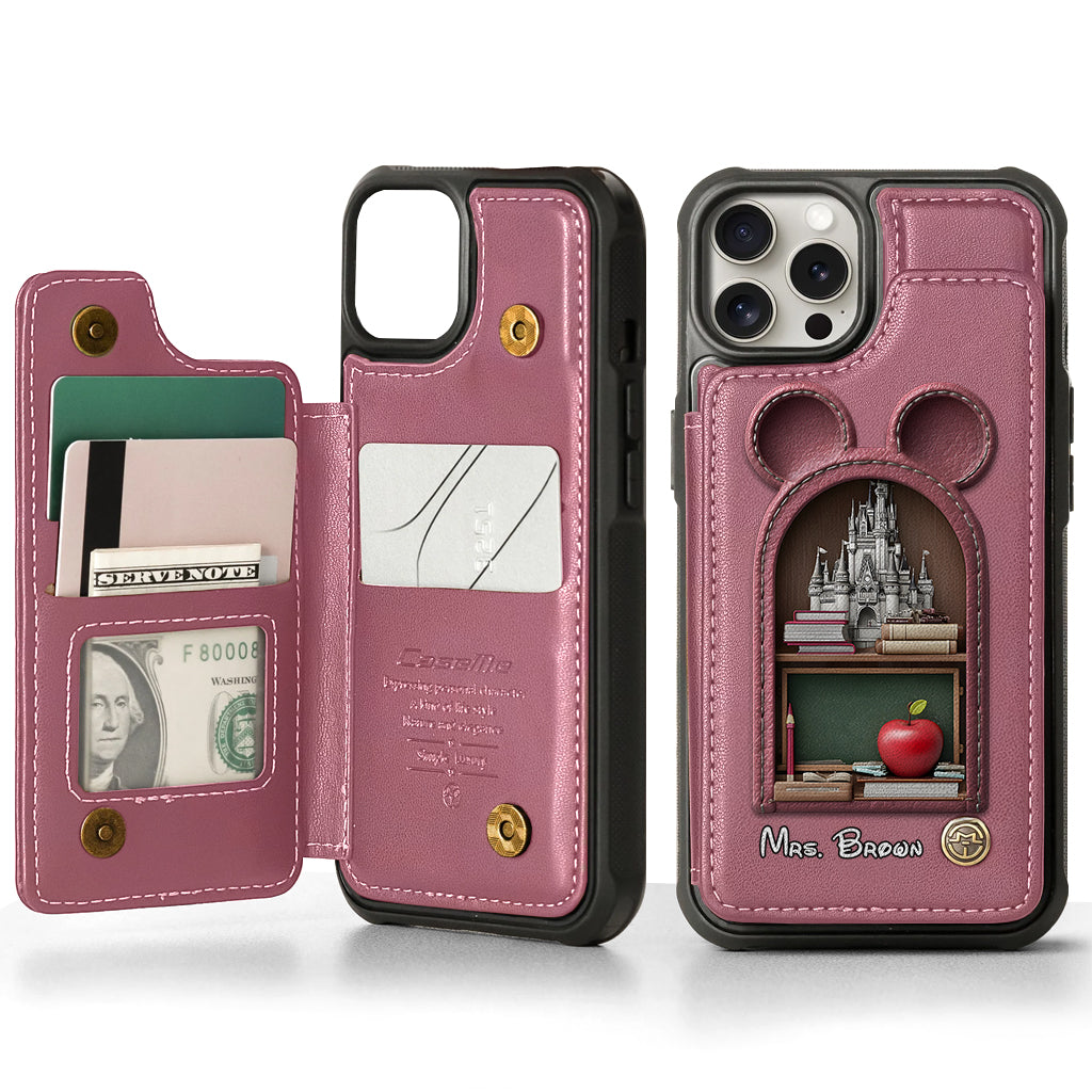 Mouse Ears Teacher - Personalized Teacher Wallet Phone Case