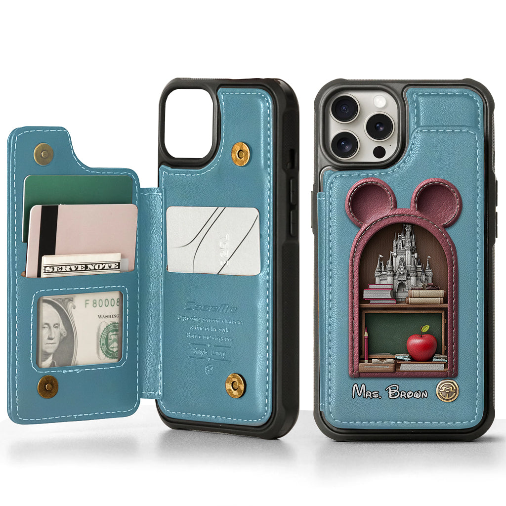 Mouse Ears Teacher - Personalized Teacher Wallet Phone Case