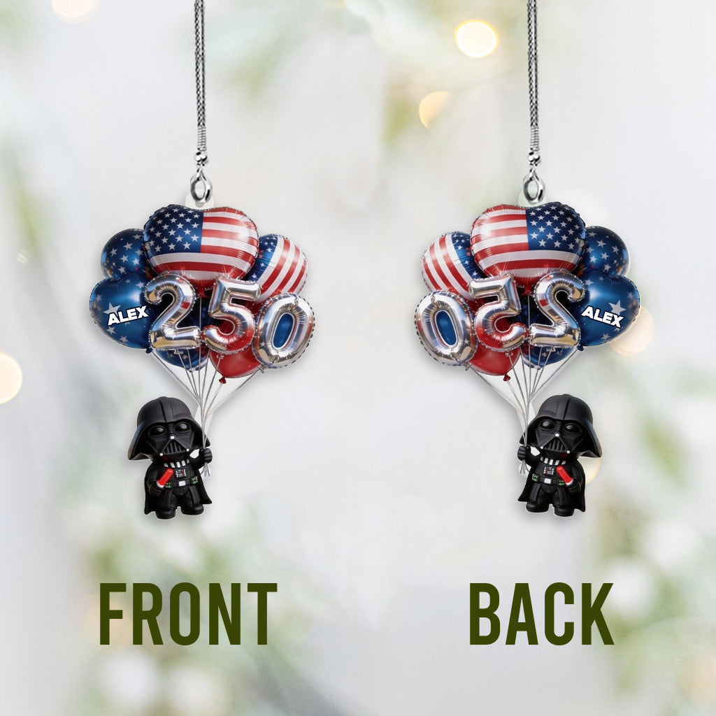 Hanging Balloons Dark Side 250 - Personalized The Force Transparent Car Ornament