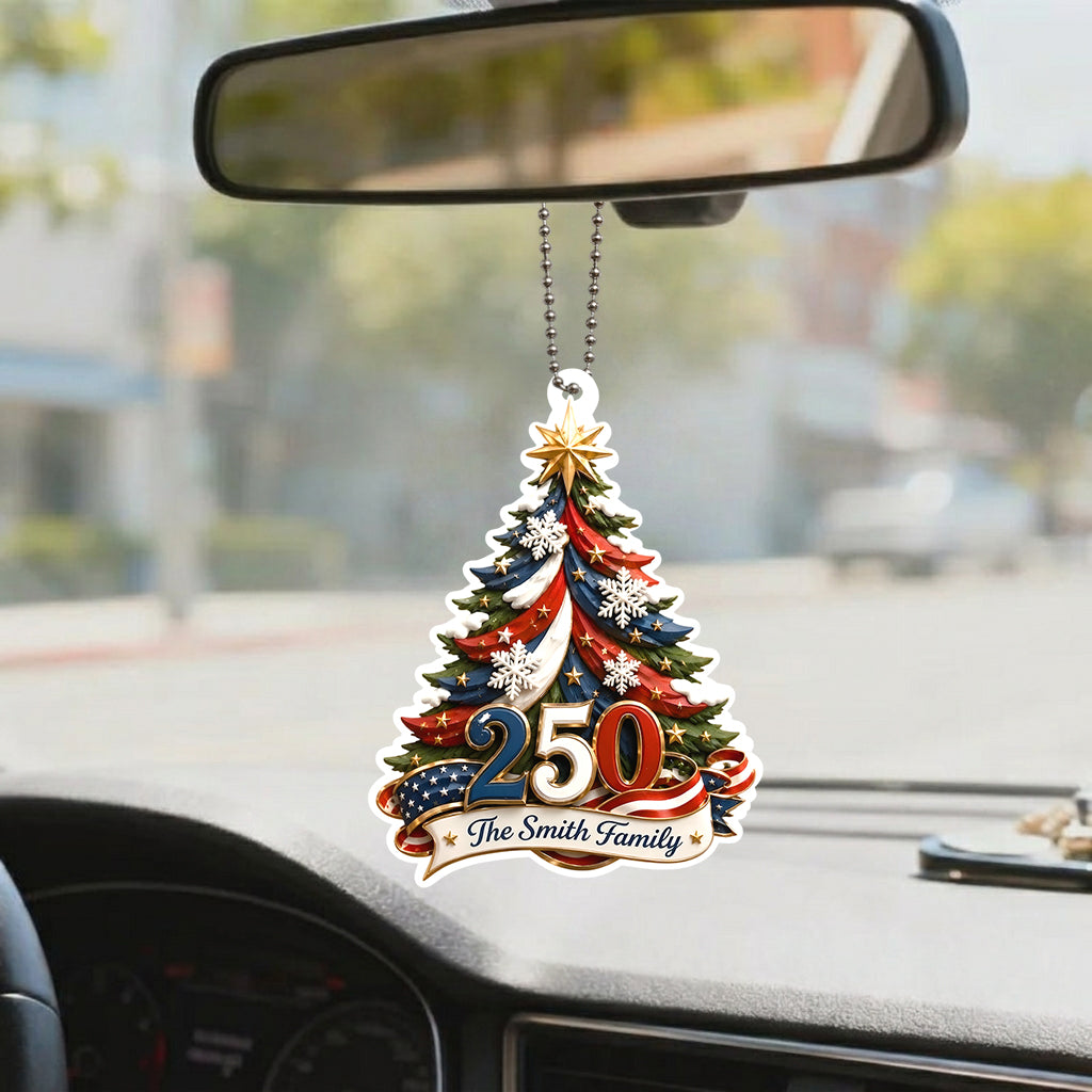 Celebrate 250 Years Of America - Personalized Family Premium 3D Ornament