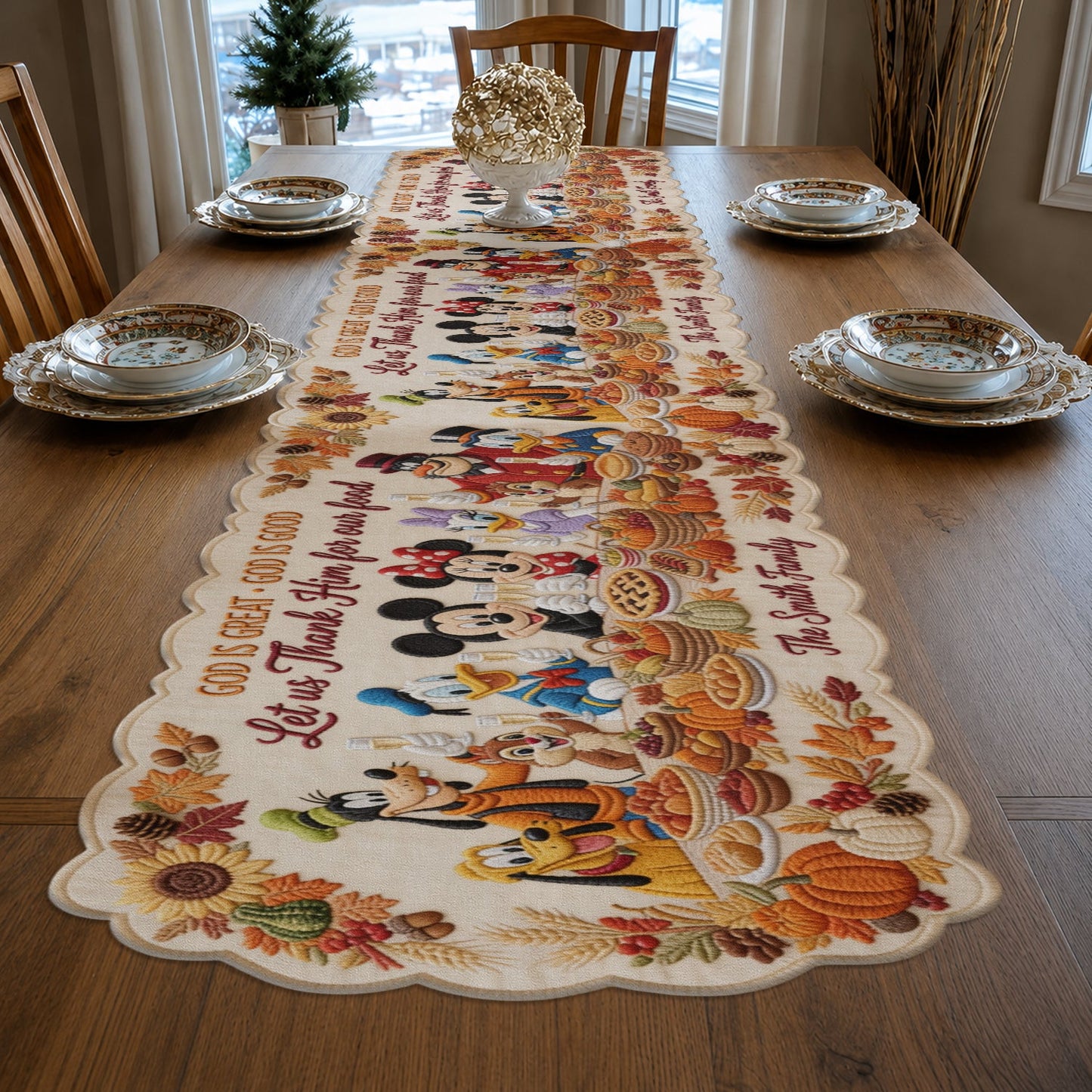 Cheers! - Personalized Mouse Custom Shape Table Runner
