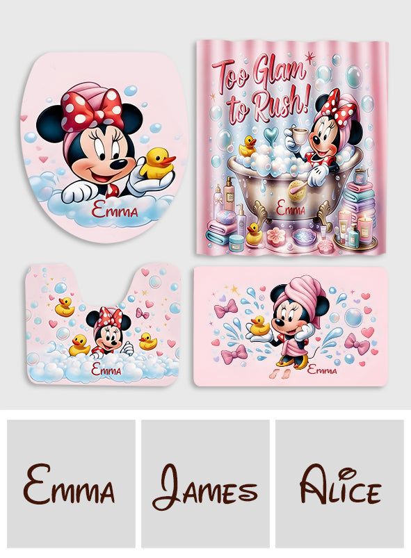 Leave Me Alone - Personalized Mouse Bathroom Curtain & Mats Set