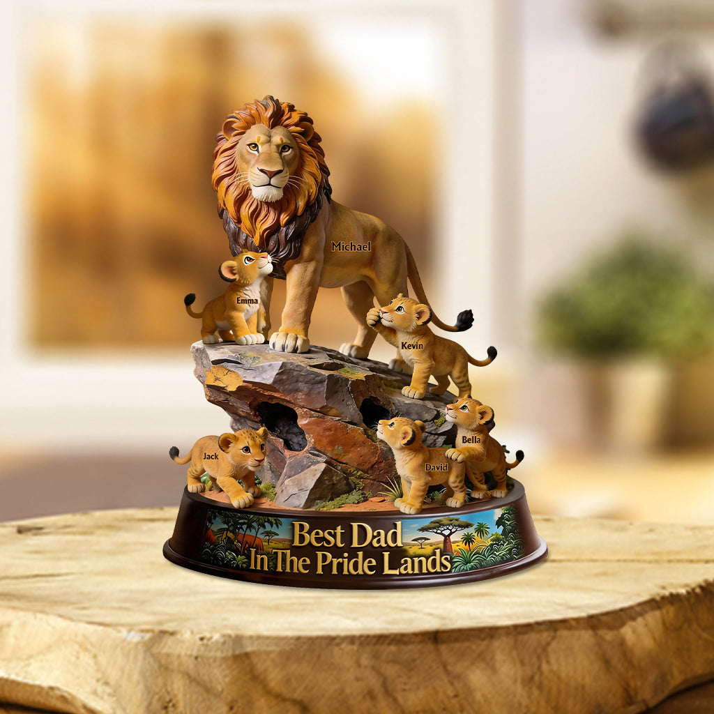 Best Dad In The Pride Lands - Personalized Custom Shaped Acrylic Plaque