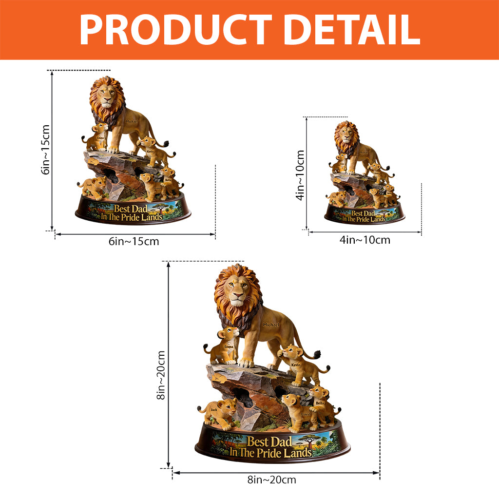 Best Dad In The Pride Lands - Personalized Custom Shaped Acrylic Plaque