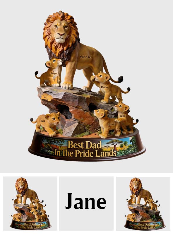 Best Dad In The Pride Lands - Personalized Custom Shaped Acrylic Plaque