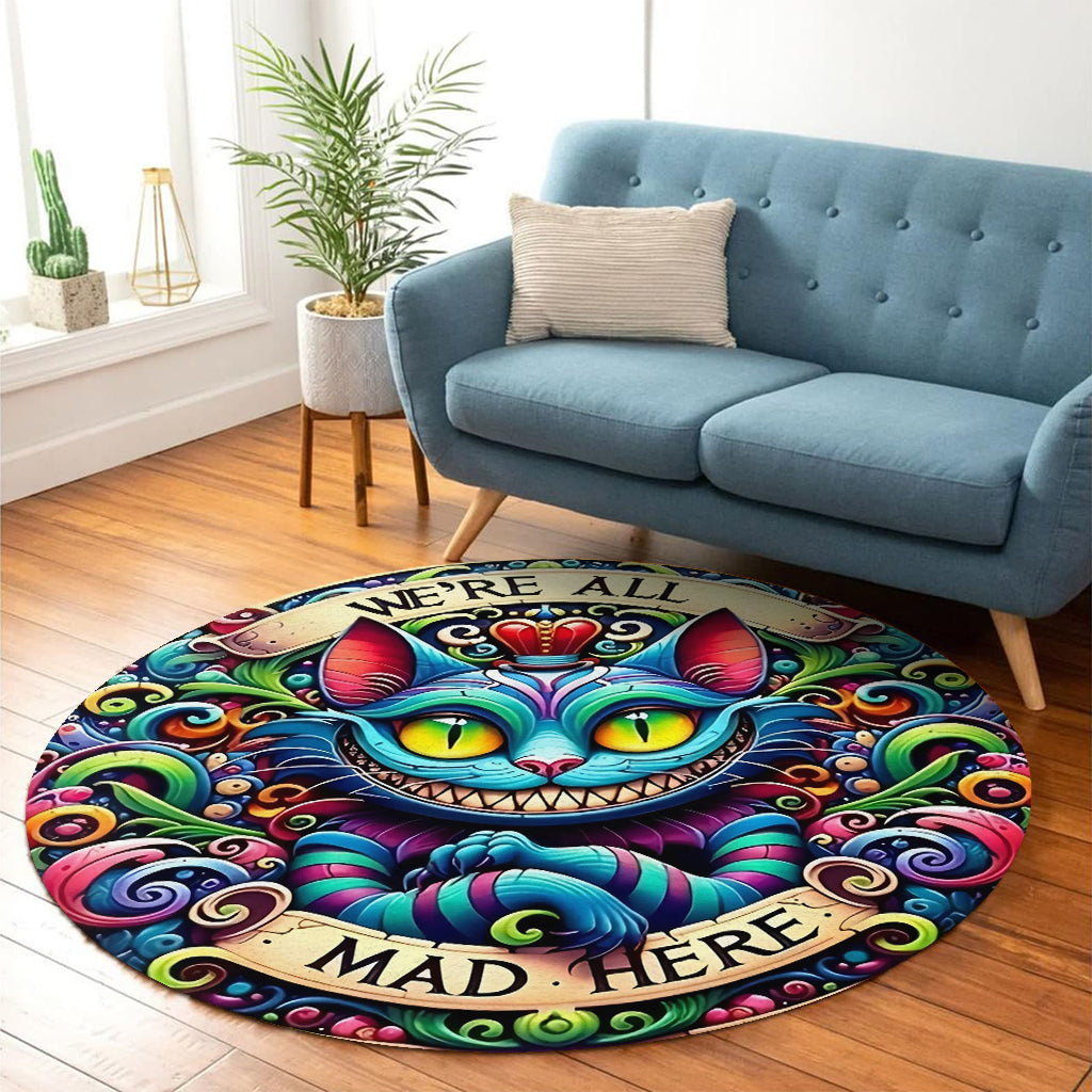 We Are All Mad Here - Mouse Round Rug