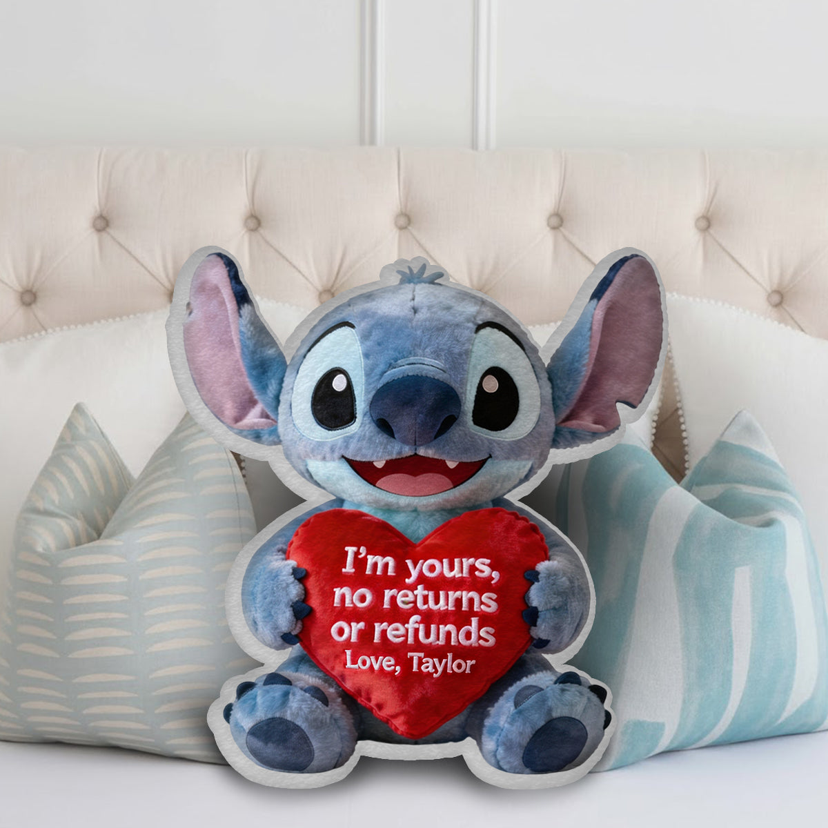 Faux Fur Shaped Pillow - Personalized Ohana Faux Fur Shaped Pillow