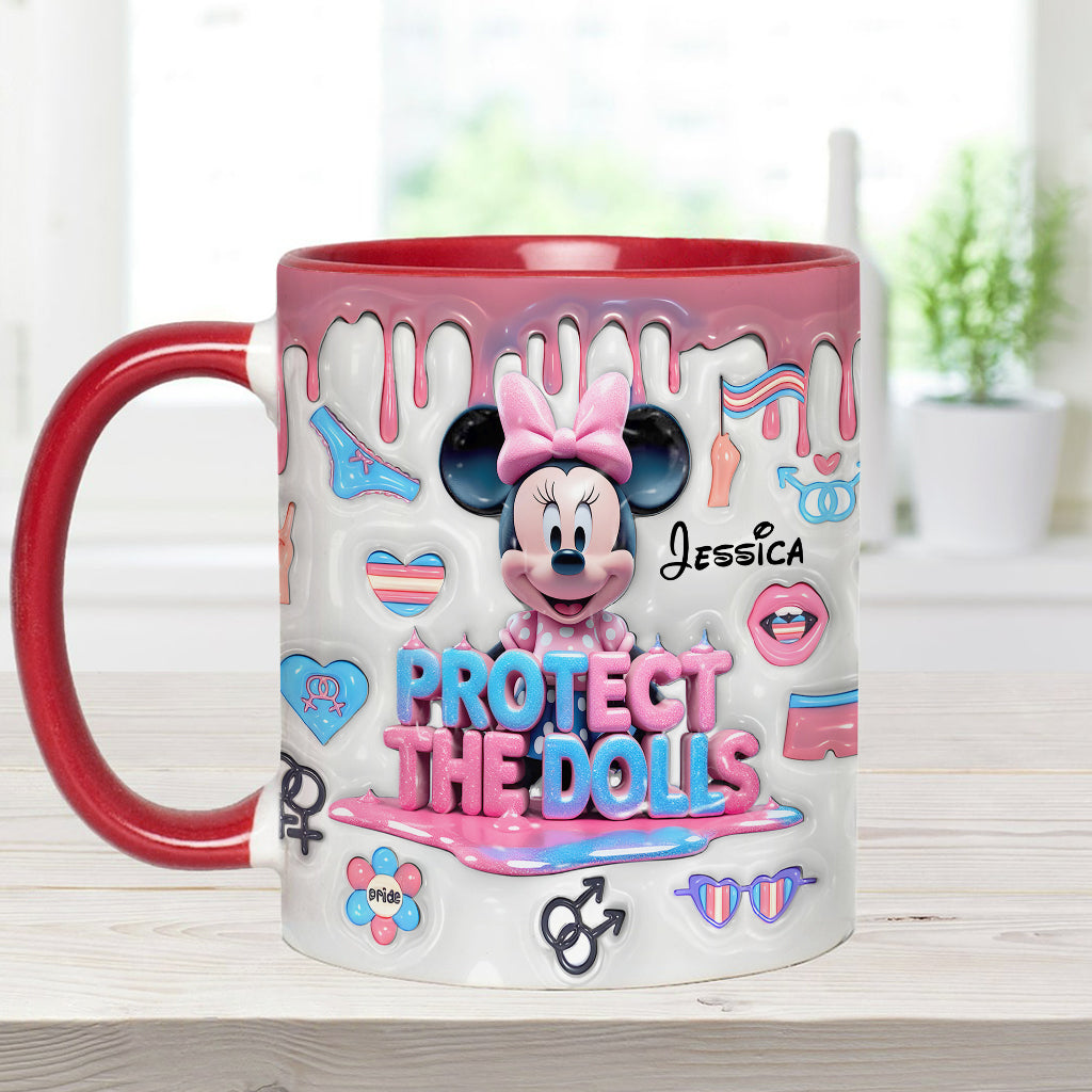 Protect The Dolls - Personalized LGBT Support Accent Mug