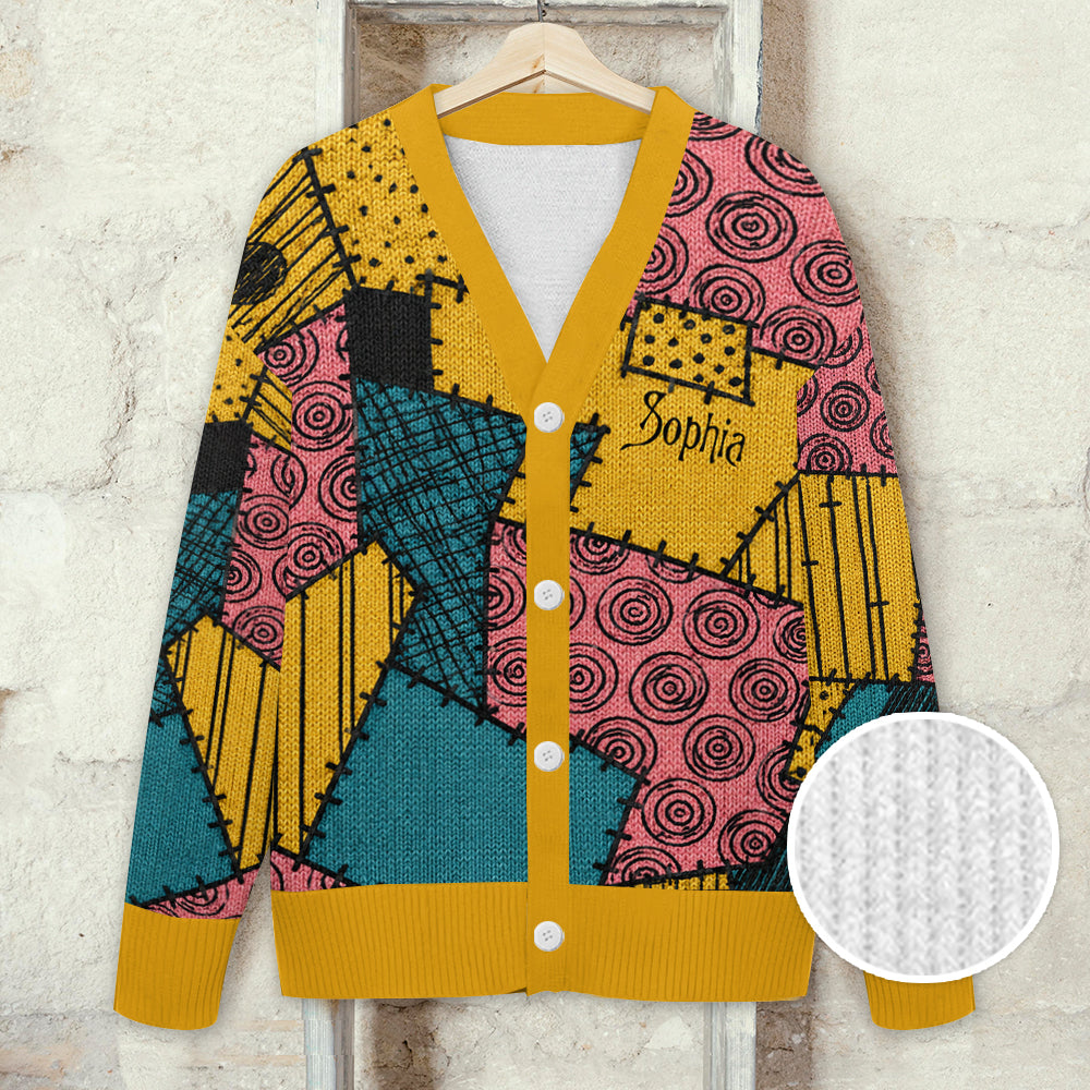 Gothic Pattern Nightmare - Personalized Nightmare Cardigan Sweater