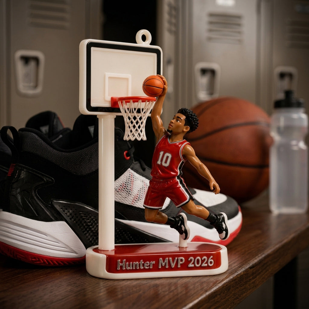 Custom From Any Photo - Personalized Basketball Premium 3D Ornament
