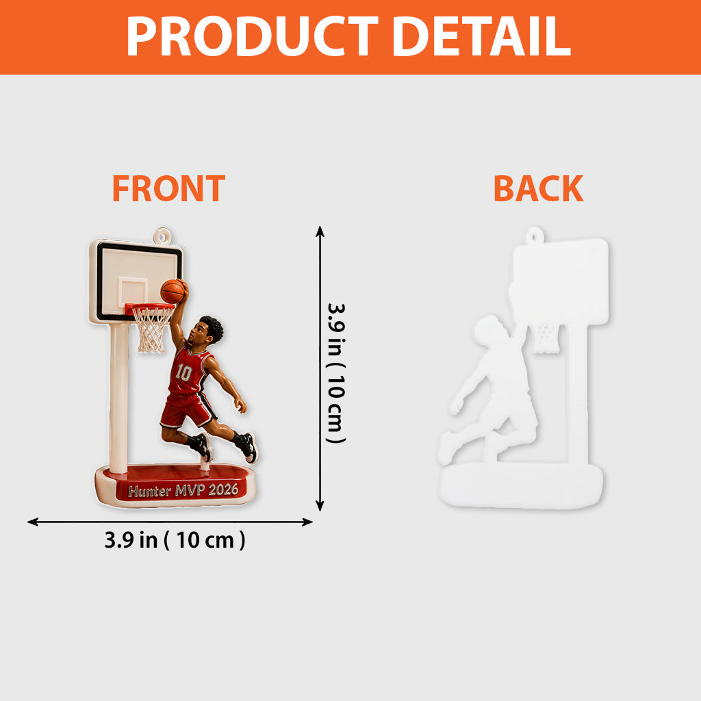 Custom From Any Photo - Personalized Basketball Premium 3D Ornament
