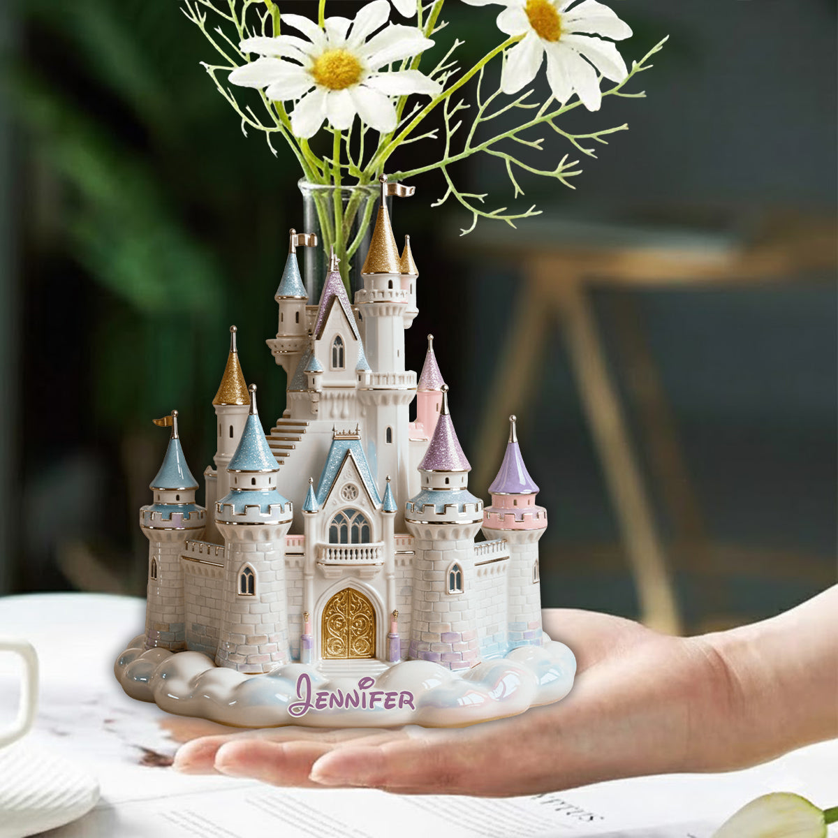 Magic Castle - Personalized Mouse Custom Shape Acrylic Flower Vase