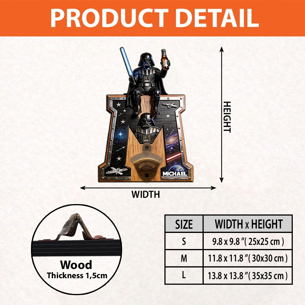 The Beer Force - Personalized The Force Wall Bottle Opener