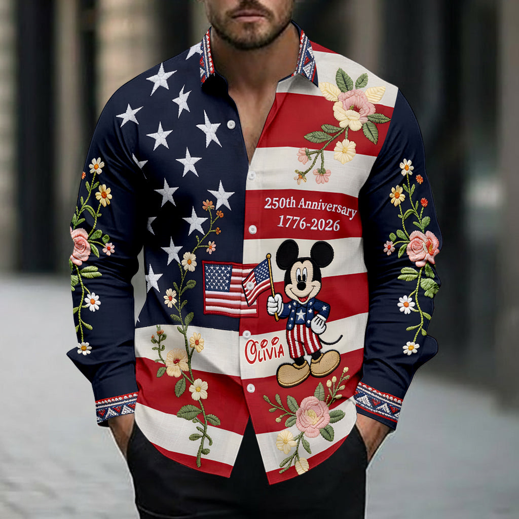 250th Anniversary - Personalized Mouse Button-Up Shirt