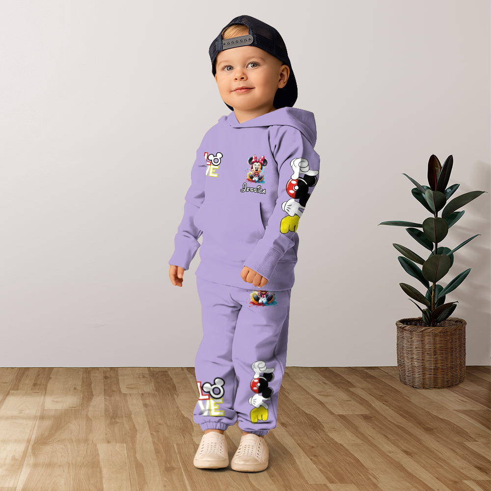 Big Ears Friend - Personalized Mouse Kid Hoodie & Kid Jogger Sweatpants