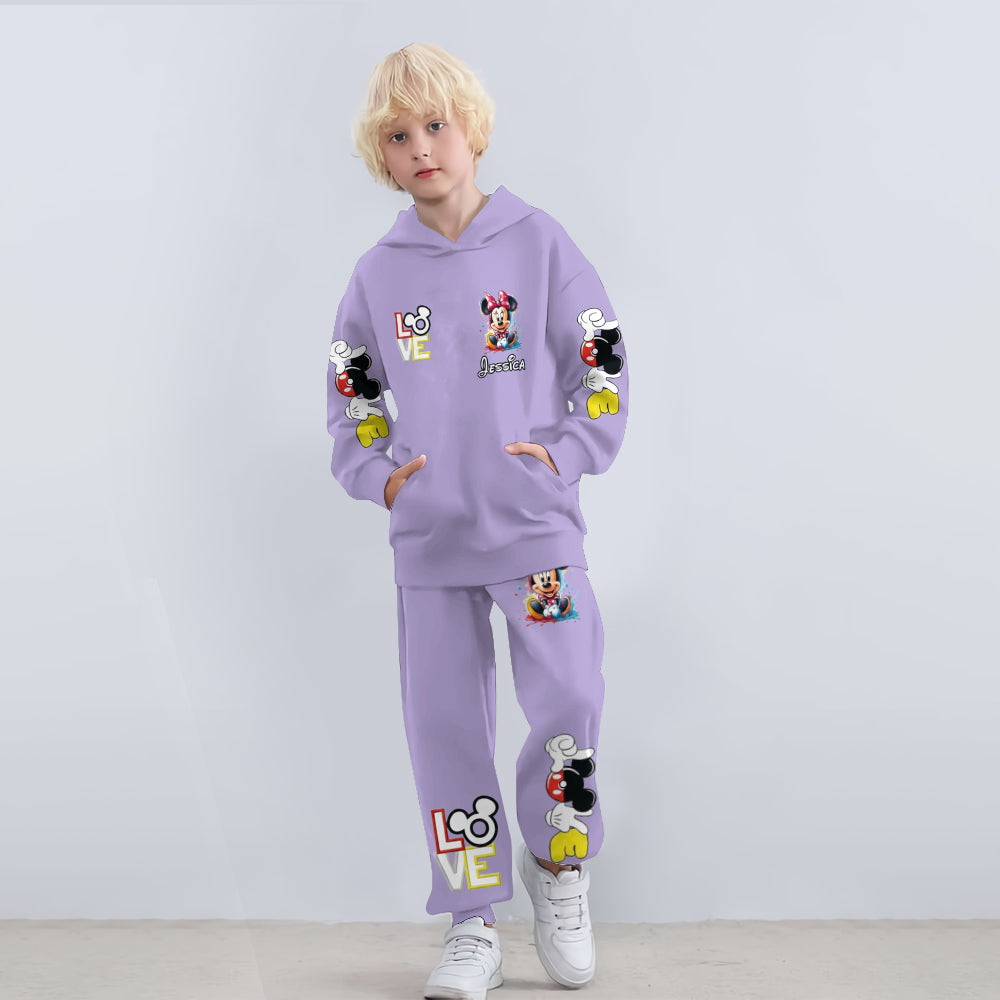 Big Ears Friend - Personalized Mouse Kid Hoodie & Kid Jogger Sweatpants