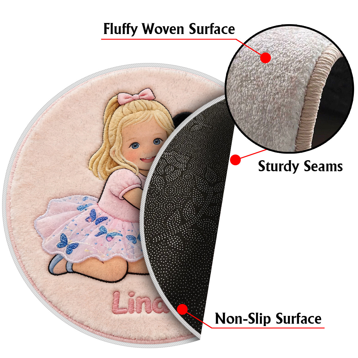 Magic Friends - Personalized Mouse Non-Slip Tufted Rug
