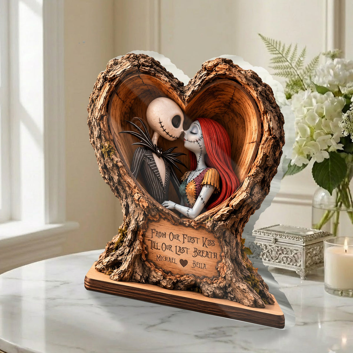 From Our First Kiss Till Our Last Breath - Personalized Nightmare 2-Side Printed Acrylic Plaque