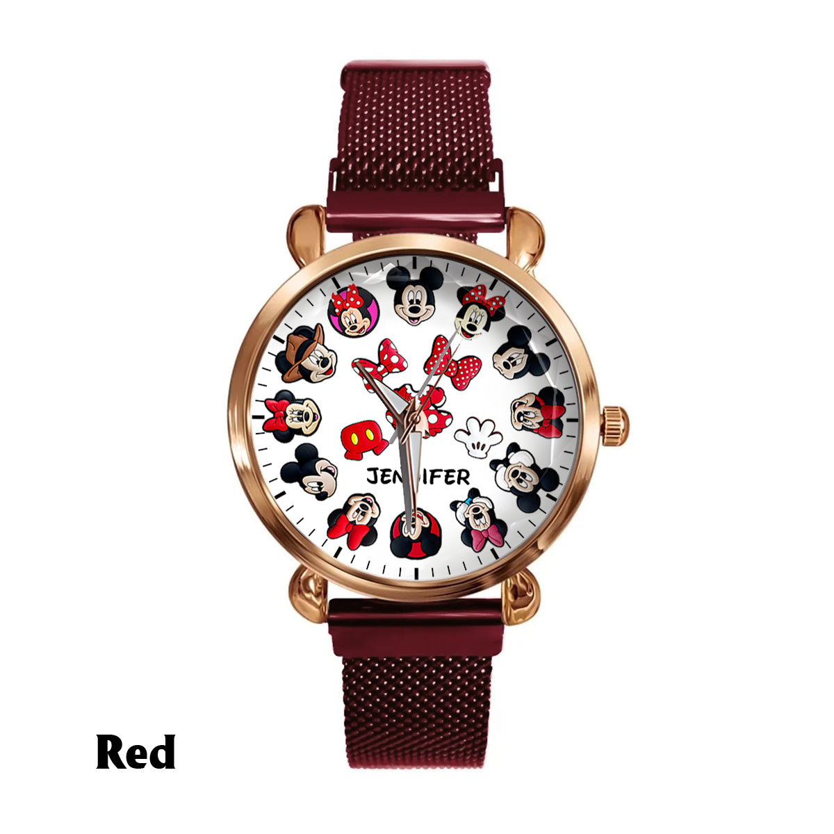 Mouse Happy Time - Personalized Mouse Women Hand Watch