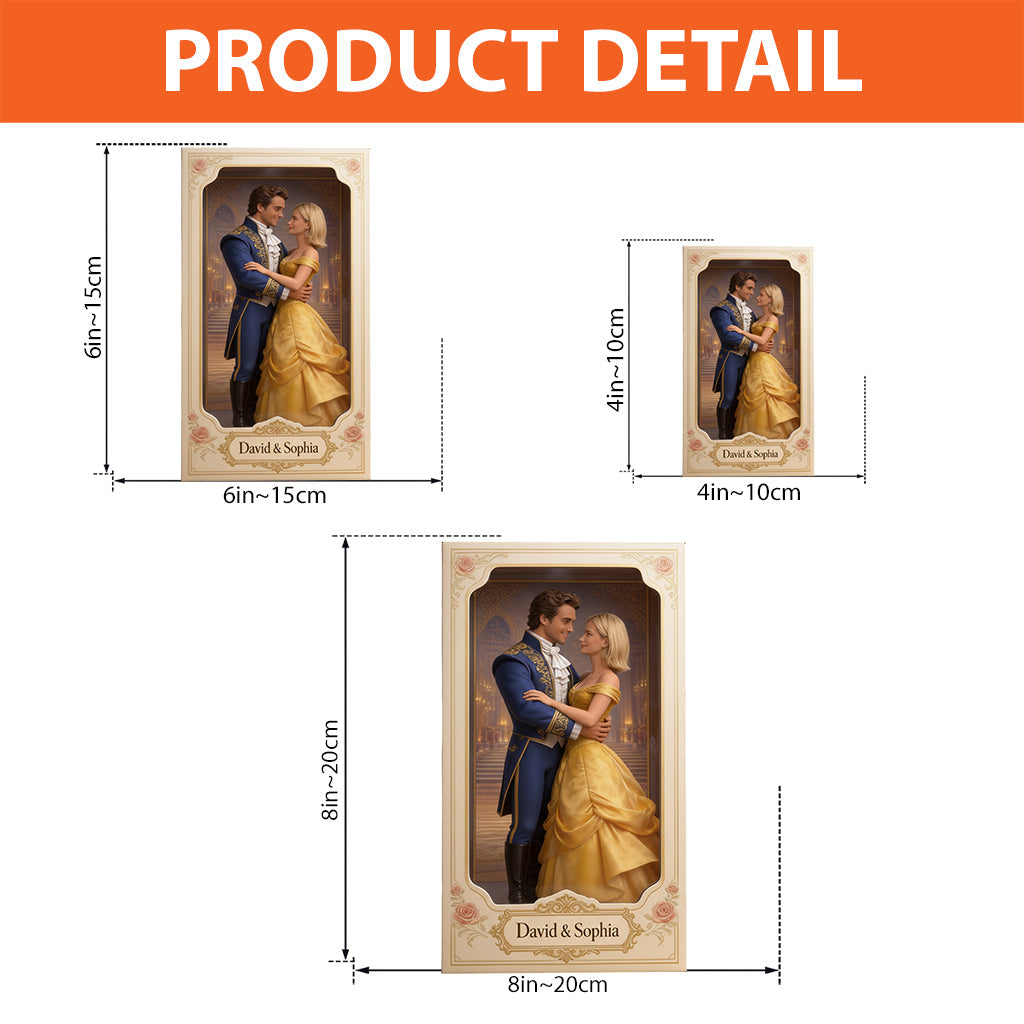 Custom Any Photo Perfect Gift For Couple - Personalized Beauty And The Beast Custom Shaped Acrylic Plaque