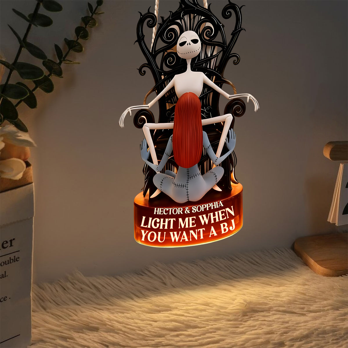 Light Me When You Want A BJ - Personalized Nightmare LED Light Acrylic Sign