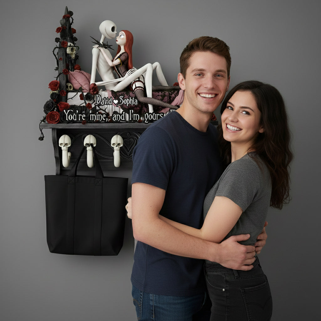 Forever Yours - Personalized Nightmare Shaped Hanging Organizer