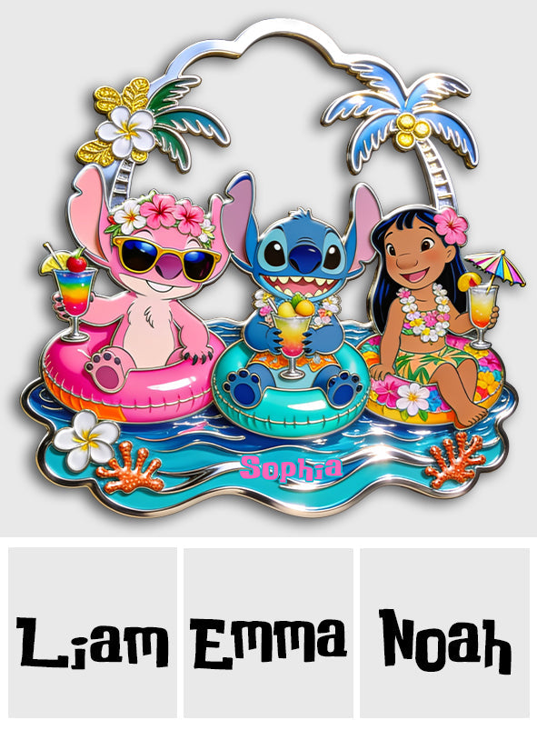 Ohana Vibe - Personalized Ohana 3D Printed Cut Metal Sign