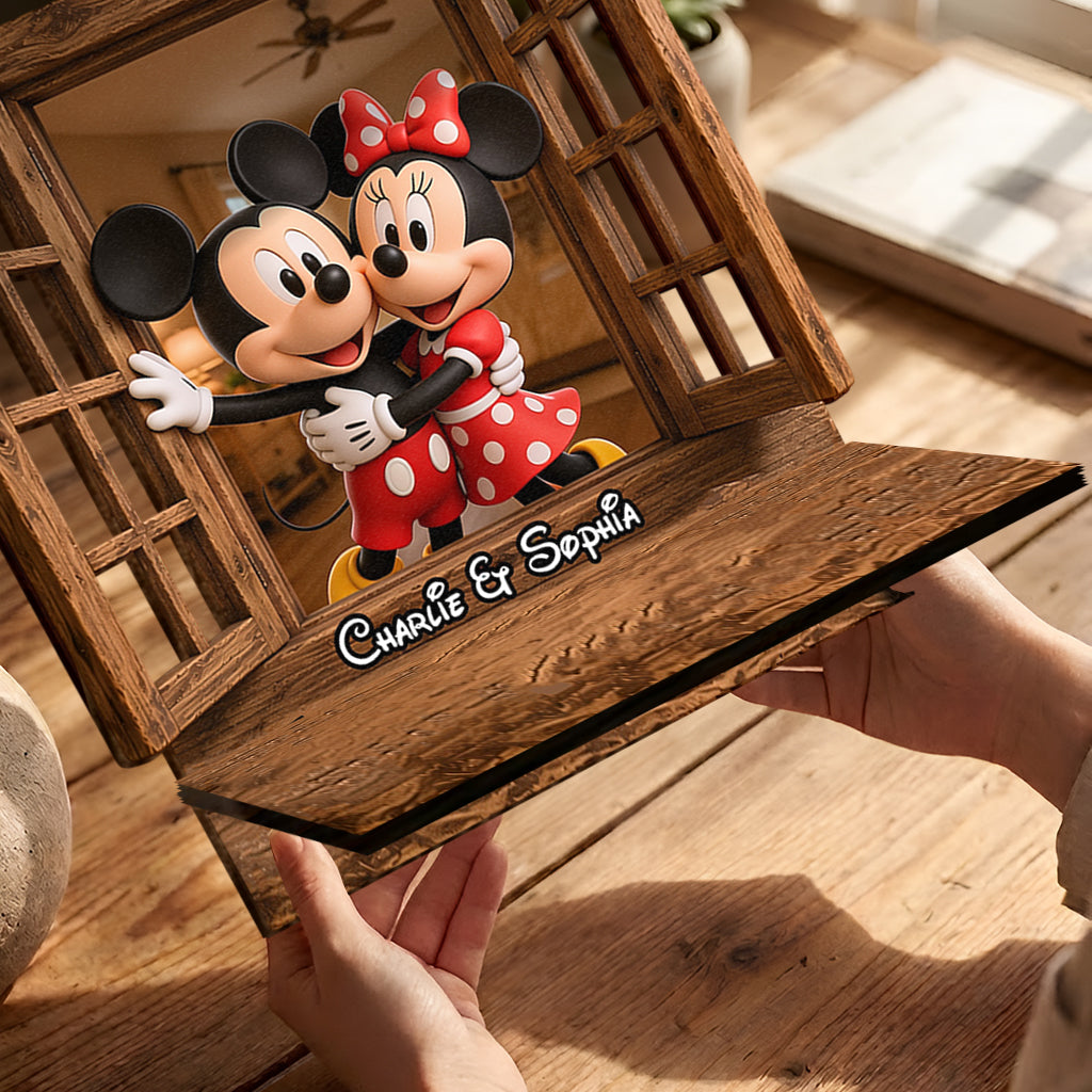 You & Me - Personalized Mouse Wooden Floating Shelf