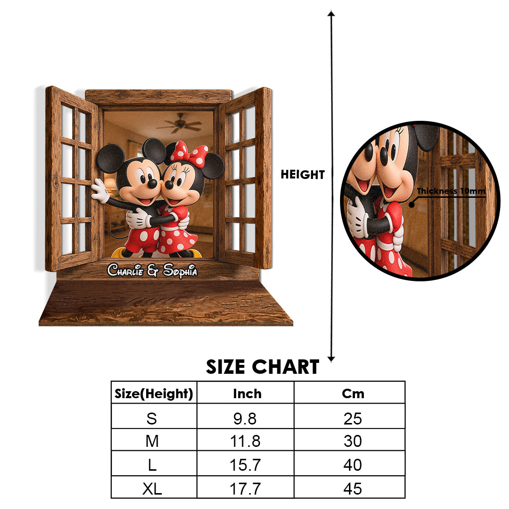 You & Me - Personalized Mouse Wooden Floating Shelf