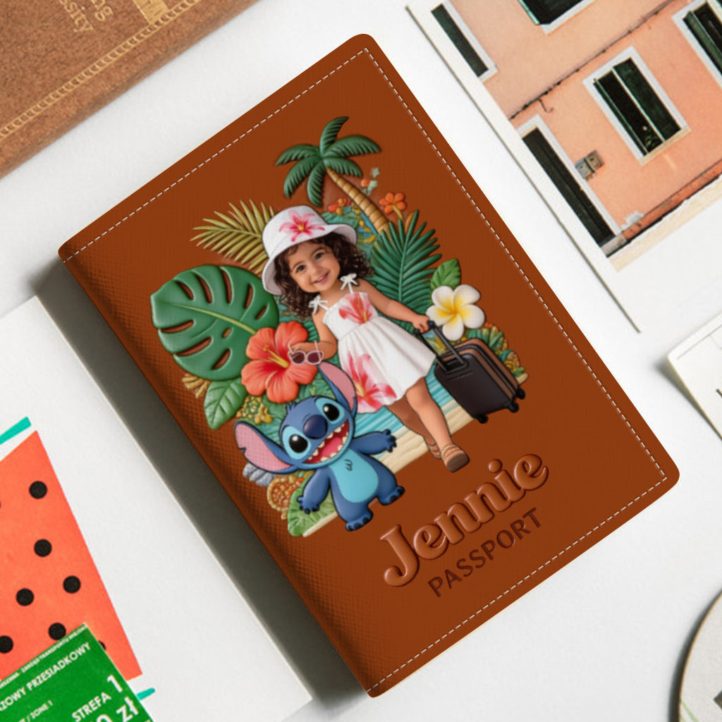 Aloha Adventure - Personalized Ohana Passport Holder & Luggage Tag Set