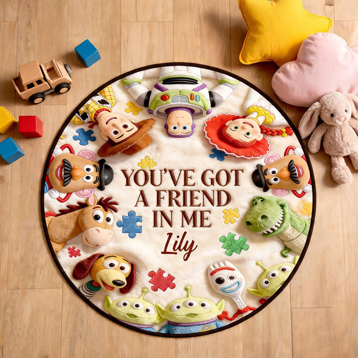 You've Got A Friend In Me - Personalized Autism Awareness Non-Slip Tufted Rug