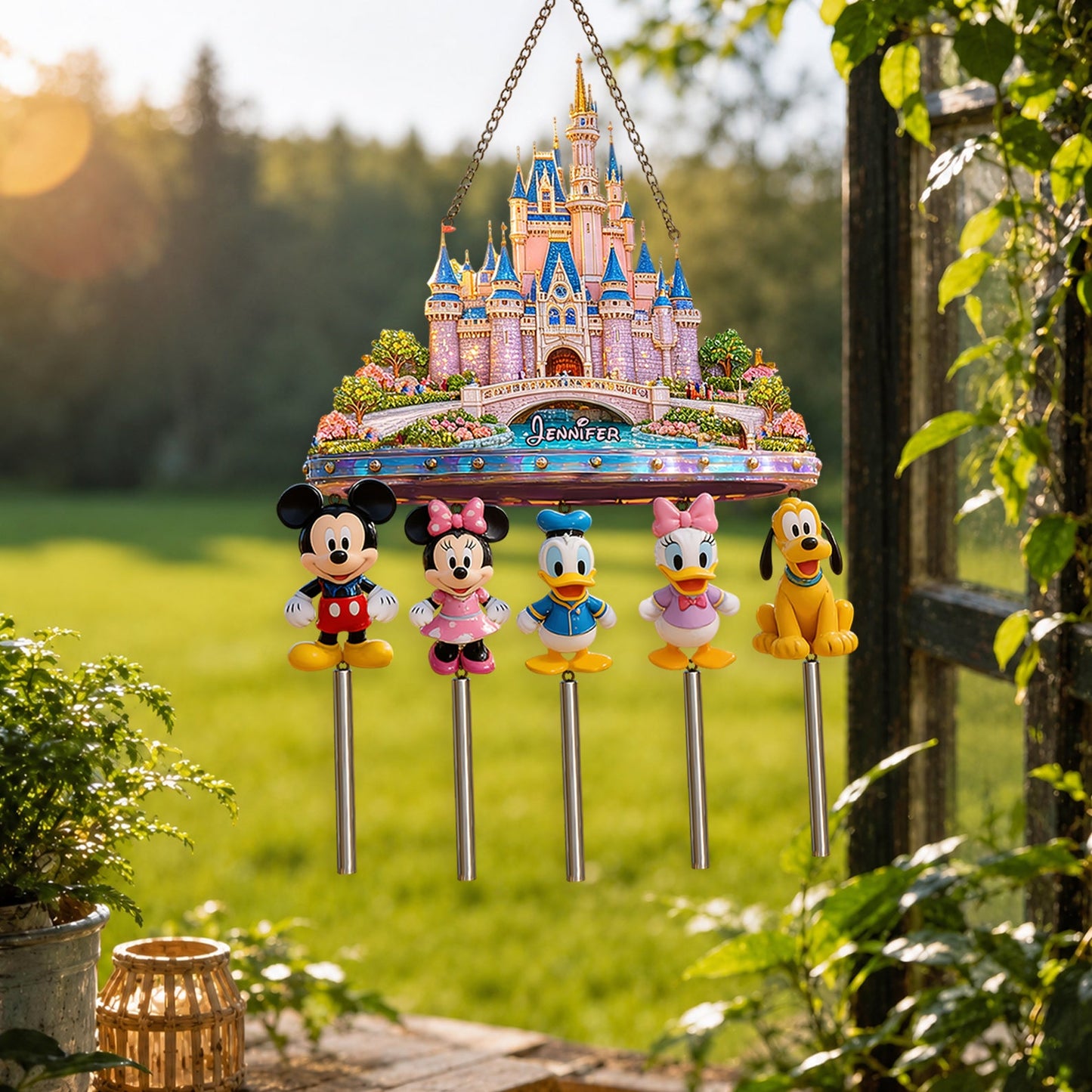 Magical Land - Personalized Dream Trip Wind Chime With Charm