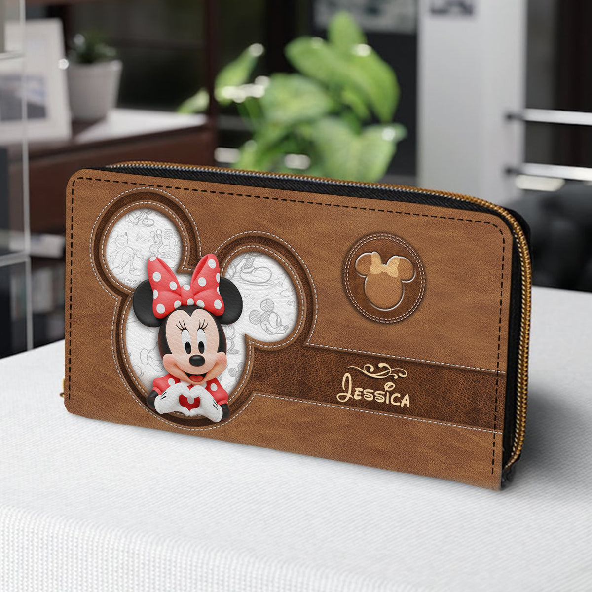 Magical Moment - Personalized Mouse Leather Long Wallet