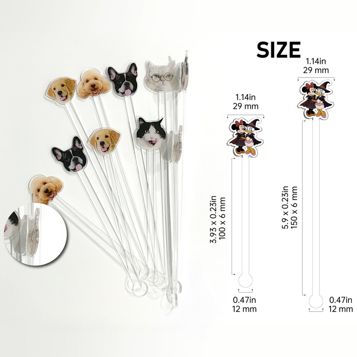 Best Witches, Besties Gift Idea - Personalized Witch Set Accent Mug with Acrylic Stirrers