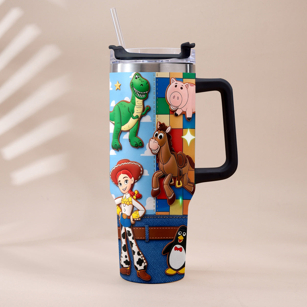 Galaxy And Western Buddy Toy - Personalized Toy Story Tumbler With Plush Charm